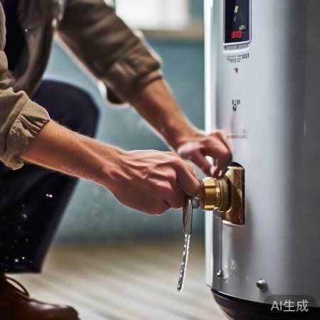 “检热水器进水阀，通水检查中。