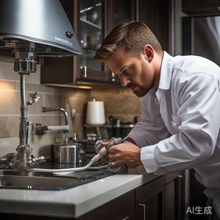 开水管连接，缠生料带防漏