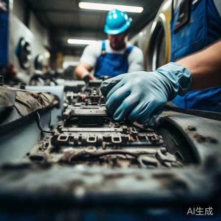 拆卸洗衣机旧开关，轻取螺丝固定