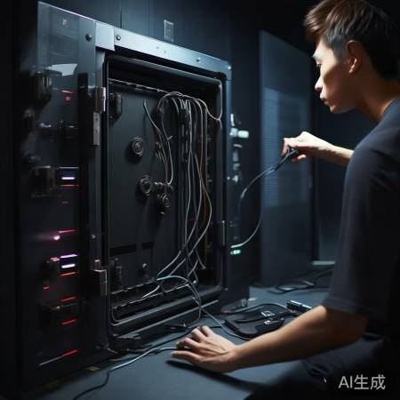 保险柜应急供电法：导线+充电宝