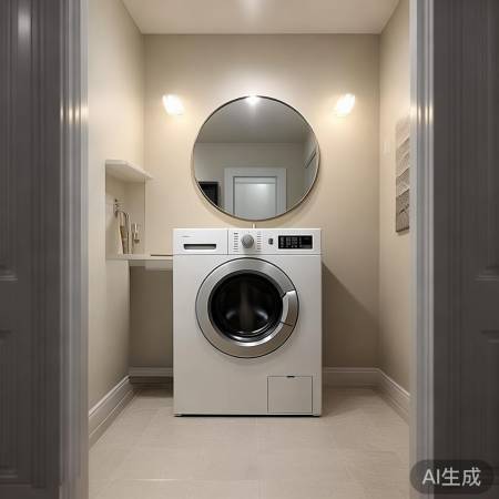 “空间考量，洗衣机放置后活动自
