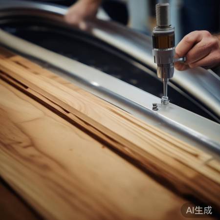 “固定木条于洗衣机盆边”