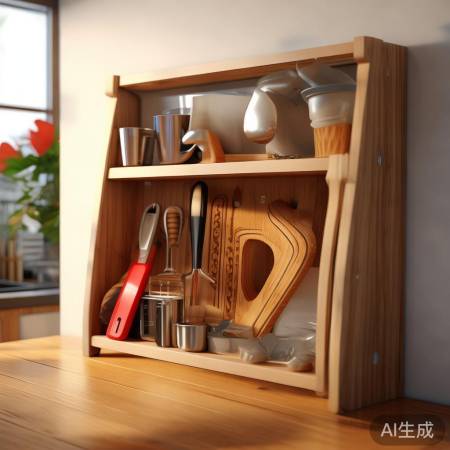厨房工具架,整洁实用。