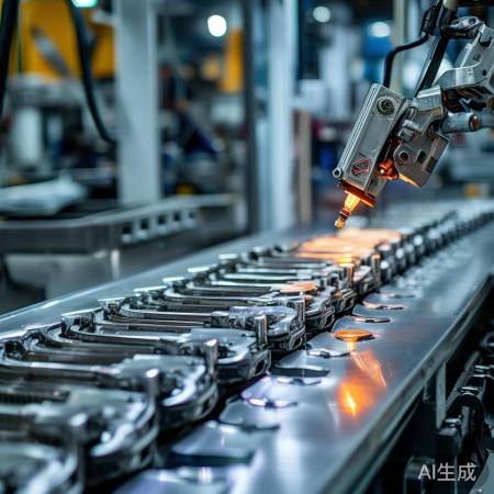 上海链板产线：激光切割、机器人