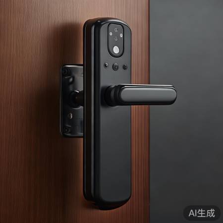 星火原指纹锁，简约黑色，提升家