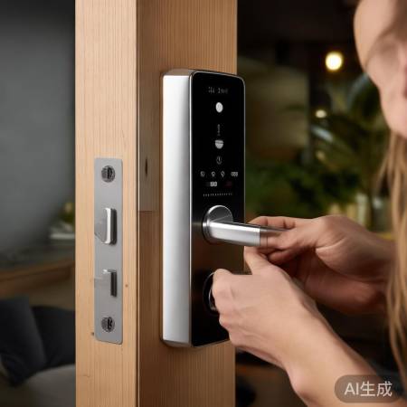 Chinsun指纹锁，把手调整