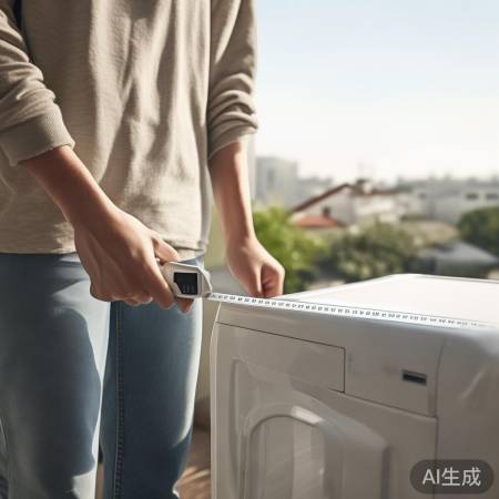 量阳台宽，留空间装洗衣机