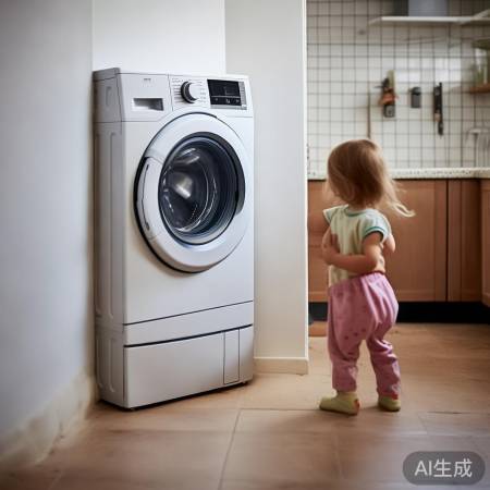 洗衣机放置防触达，避免攀爬隐患