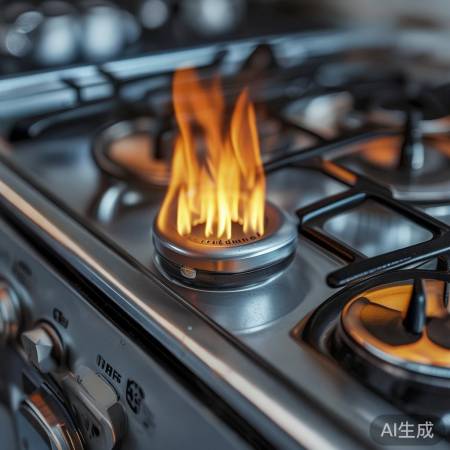 燃气灶电池不足，打火失败。