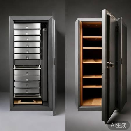 保险柜隔层多，樟木柜简单。