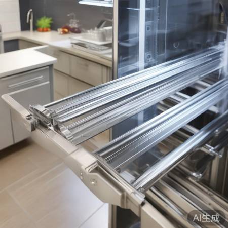 消毒柜抽屉导轨，确保抽屉平稳。