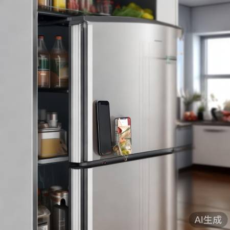 冰箱实用设计：门台面储物，顶空