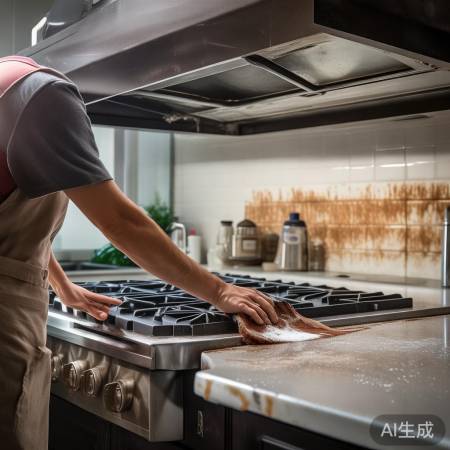 清洁油烟机，去除污渍，为除锈做