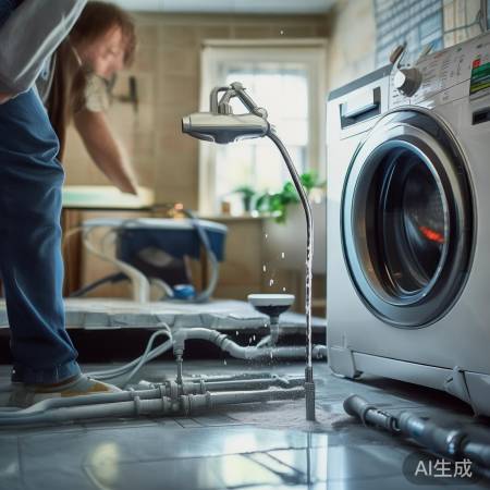 洗衣机安装不当，易致水管堵塞