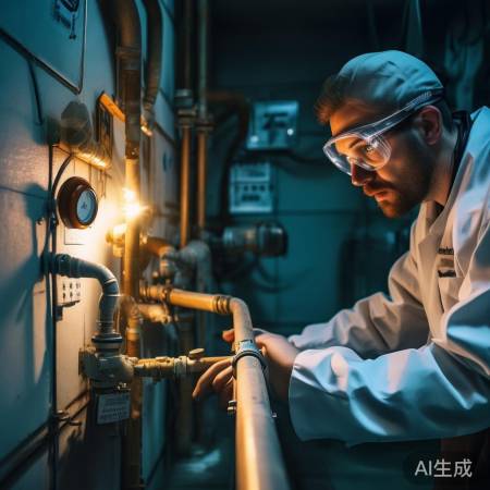 手触管道，小心查漏气