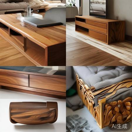 木质电视架，简约艺术，温馨家居