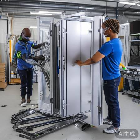 钛合金门安装简便，轻松上手。