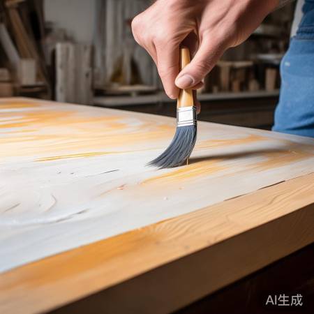 均匀涂漆，两遍面漆，无刷痕。