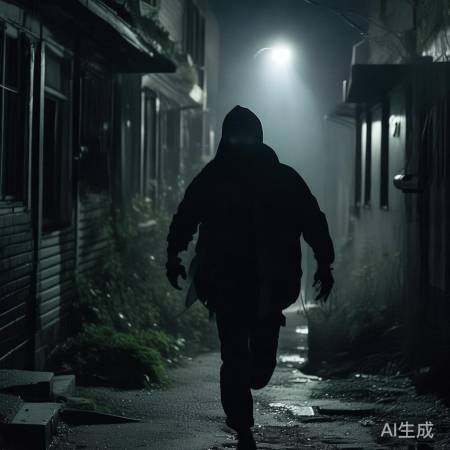 年轻口罩惯犯，警方搜查小区。