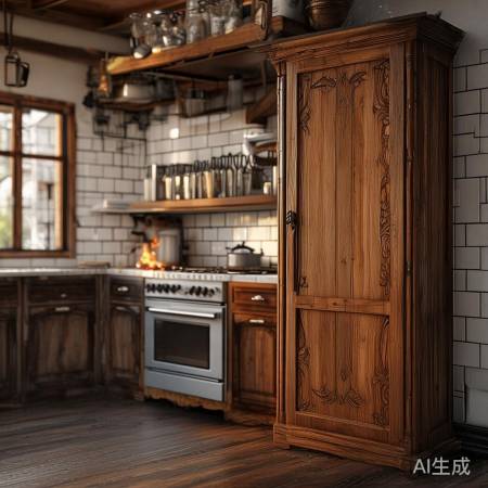 地柜背景添生活，想象实物效果佳