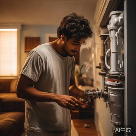 手动阀门定位旋开箭头指示