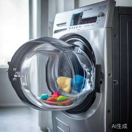 确保洗衣机平衡，衣物分布均匀