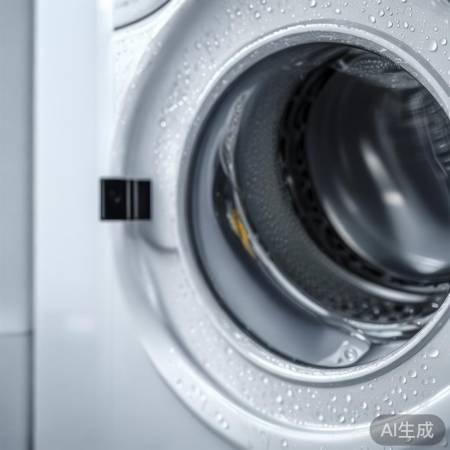 洗衣机洗涤后，自然排干水分，再