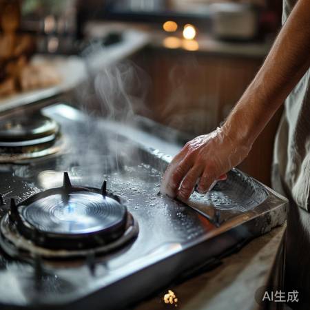 定期清洁集成灶，燃烧室排烟管重