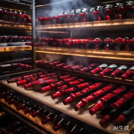红酒储存需温湿度适中，保品质。