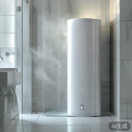 小型卫生间，热水器一体安装，防