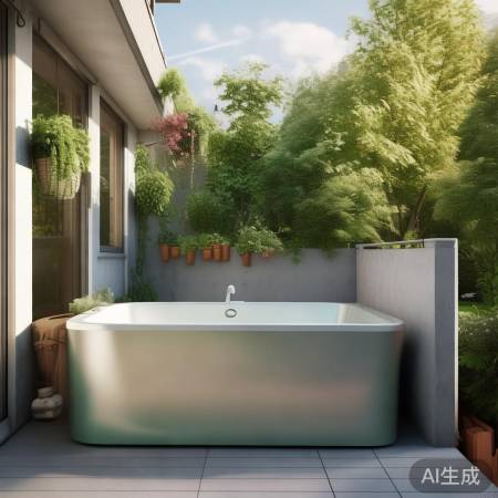 阳台热水器，户外风景享洗浴