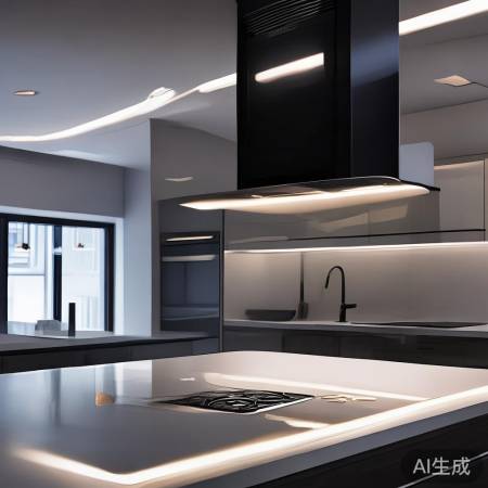 智能家居吊顶藏油烟机，美观科技