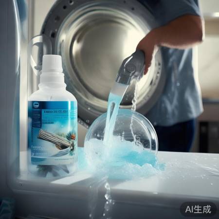 洗衣机除垢，清洁剂助力。