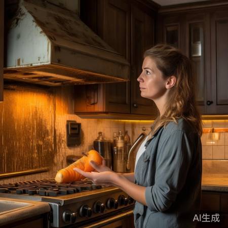 “胡萝卜根去油烟机油渍妙招”