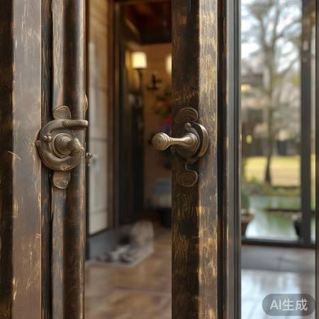 盼盼防盗门，老式拉手，适家庭风