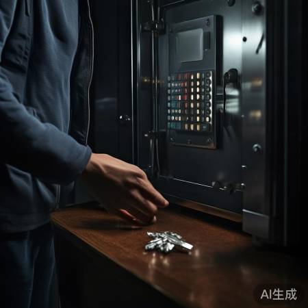 保险柜使用：密码或钥匙确认。