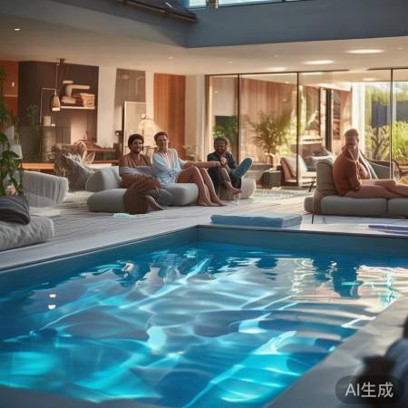 科技泳池，享受宁静生活