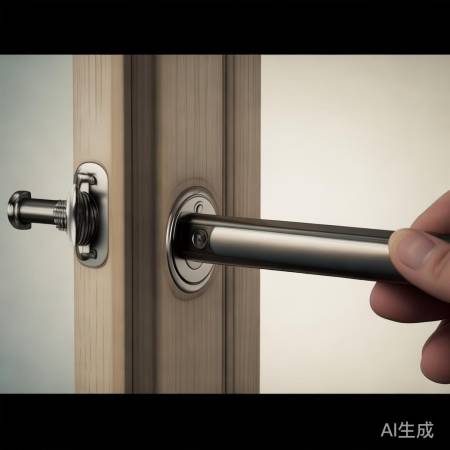 指纹锁拉手简易拧动调整