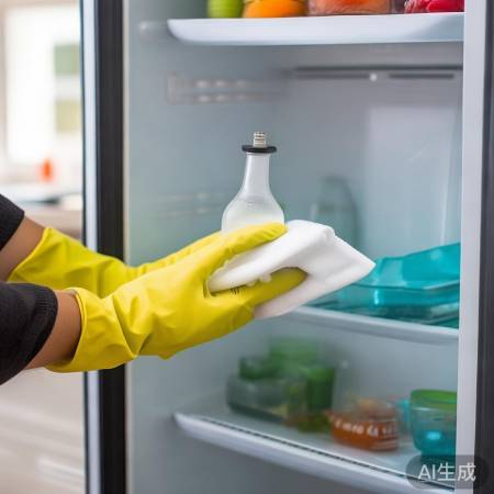 白醋擦拭冰箱除臭净