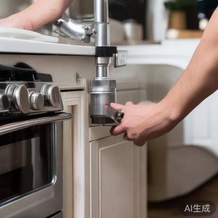 检查燃气灶连接及油烟排放