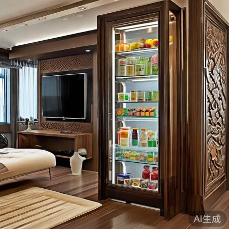 隔断冰箱，美实用一室