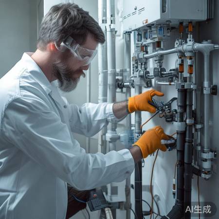 壁挂炉连接暖气，注意密封和方向