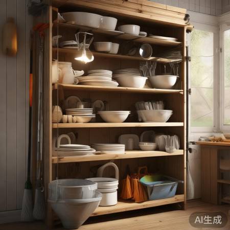 “清洁工具或消毒碗筷收纳”