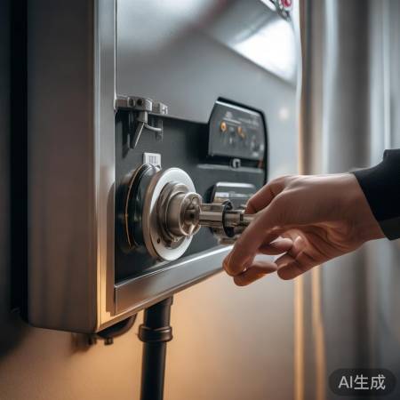 关闭排气阀，壁挂炉运行中