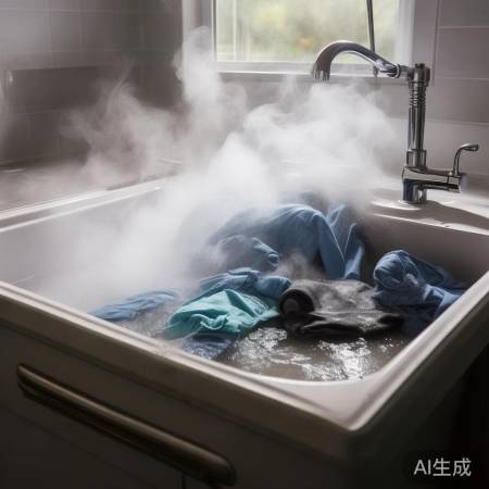 热水浸泡软化衣物