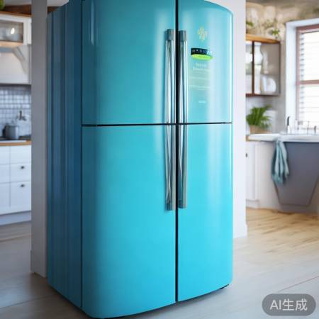夏日冰箱，冰爽精灵，蓝绿清新