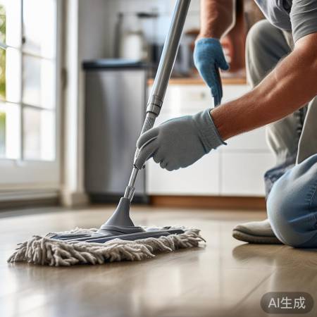 安装拖把杆步骤