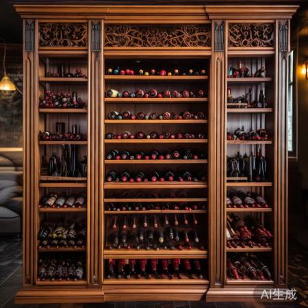 红酒柜斜层板设计，实用美观
