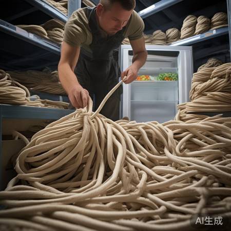 选弹性适中的绳子绑冰箱