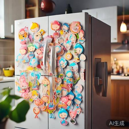 冰箱贴可爱,勿过度堆放